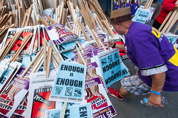 Janitors Say “Ya Basta!” “Enough!” to Hazardous Working Conditions, Poverty Wages, and Abuses Ranging From Wage Theft to Sexual Harassment and Assault